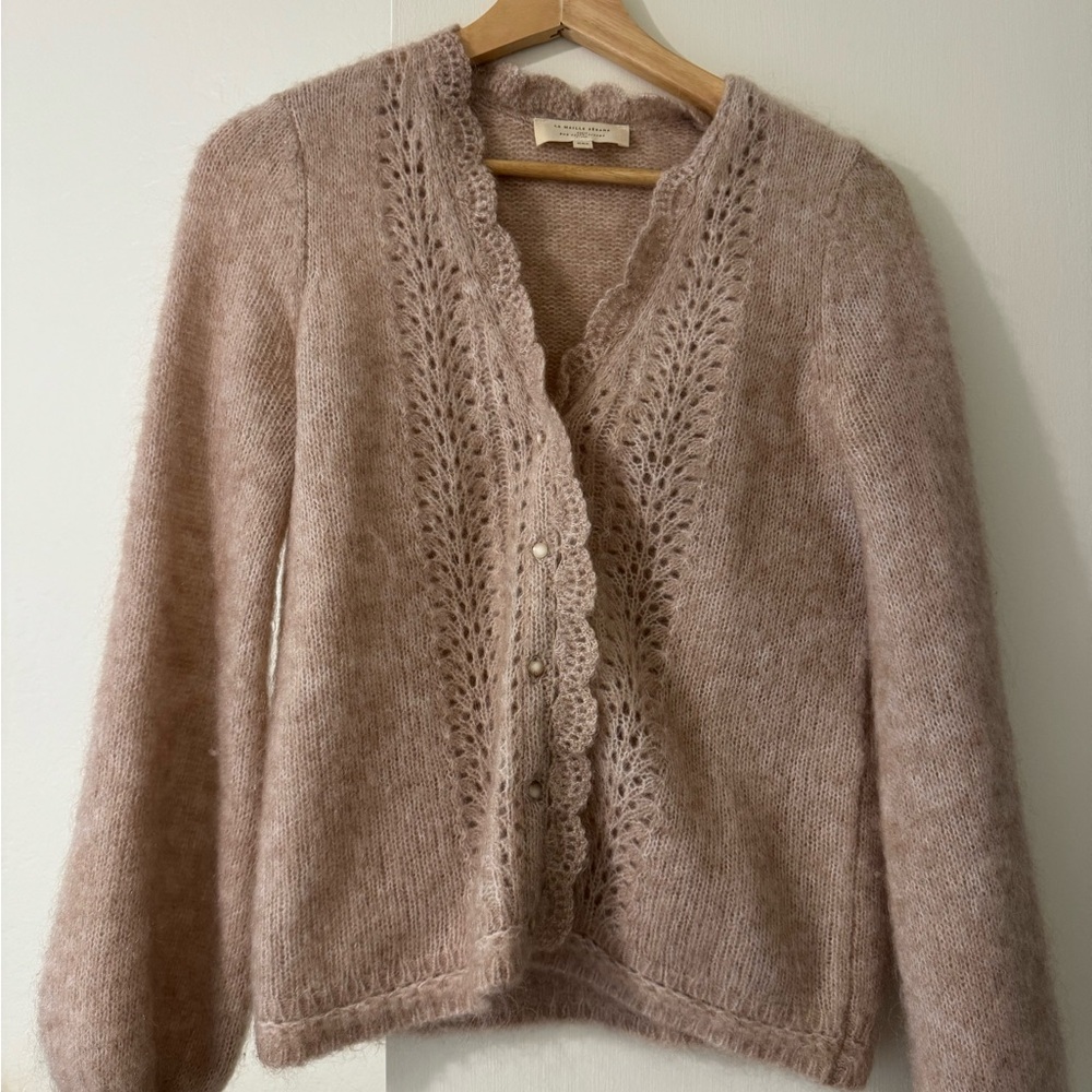 Sezane Angelie Cardigan Light Beige - Size XXS EUC - Picture 3 of 6